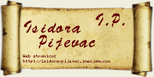 Isidora Pijevac vizit kartica